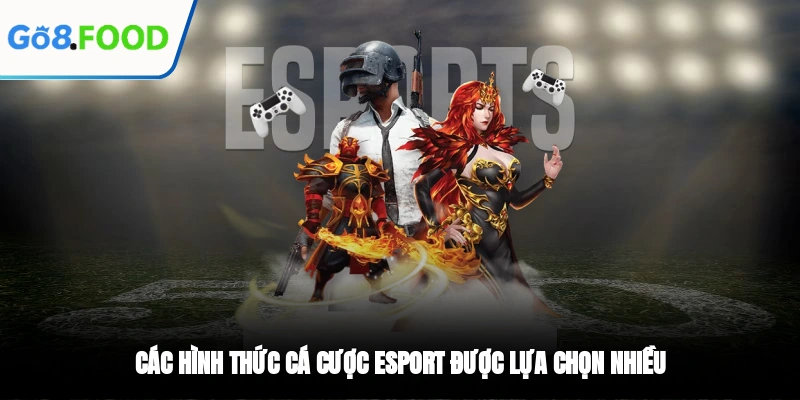Các hình thức cá cược Esport được lựa chọn nhiều